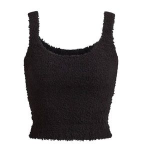 SKIMS Cozy Knit Tank in Onyx